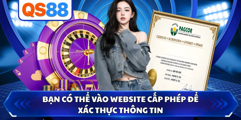 Bạn có thể vào website cấp phép để xác thực thông tin